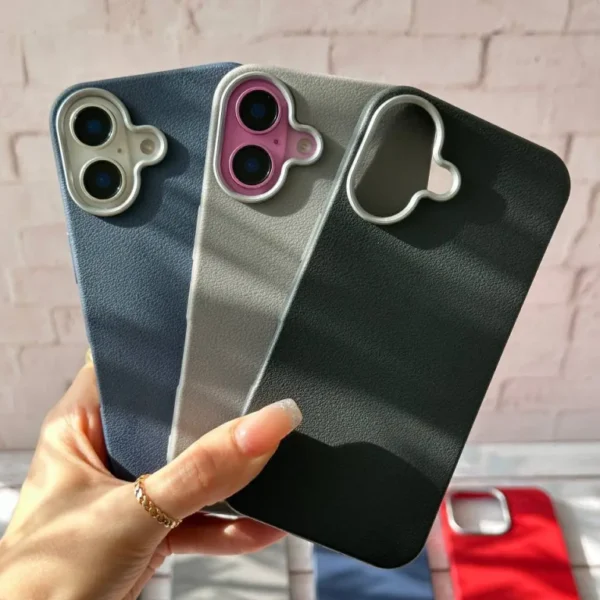 قاب طرح چرم ساده TPU Leather Case برای آیفون